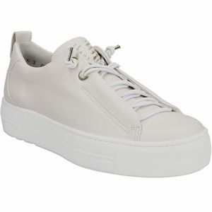 Ivory leather Sneaker. US sizes  BEIGE/ IVORY